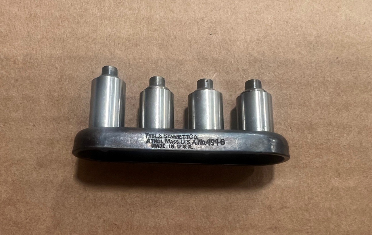 Vintage Starrett Toolmaker Locating Buttons No.494-B Machinist USA