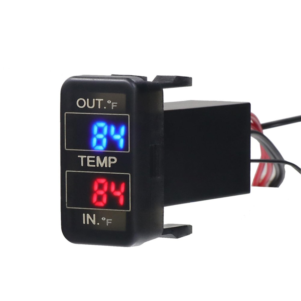 Car Internal and External Temperature Fahrenheit (Type B), Black