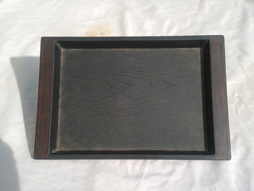 Rectangular Plastic Serving Tray – Wood Style Design – Multi Purpose