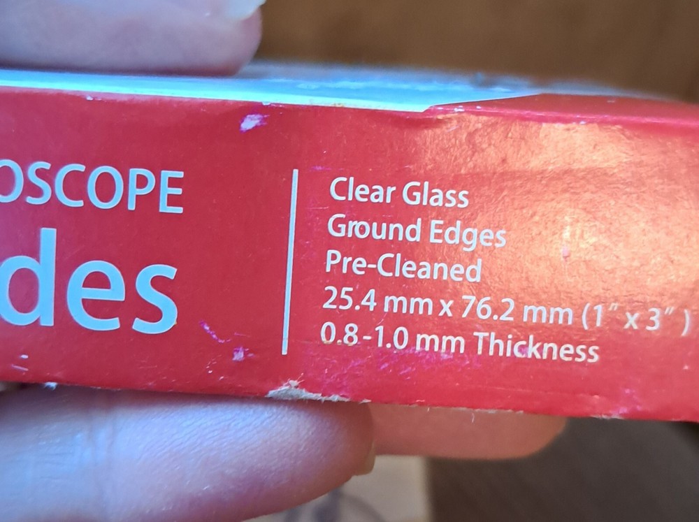 AmScope Pre-Cleaned Blank Microscope Slides plus a part VINTAGE Box Slides