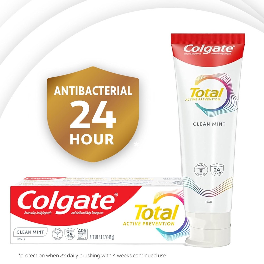 Total Active Prevention Clean Mint Toothpaste, Anticavity Fluoride Toothpaste, C