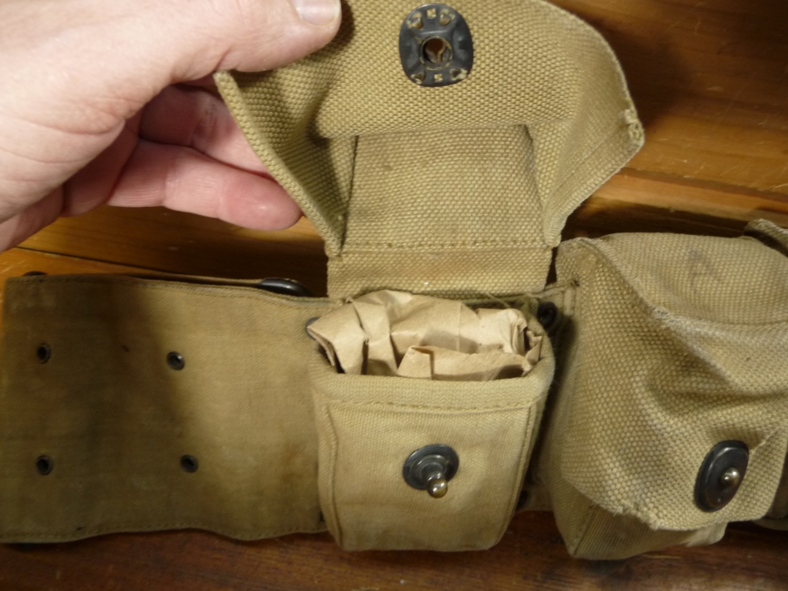 Vintage WWI US M1910 MEDICAL BELT, 10 POCKET, MILLS 1917 PATENT