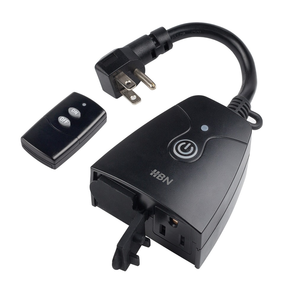 HBN Outdoor Wireless Remote Control Light Switch Outlet Plug 100 FT long Range