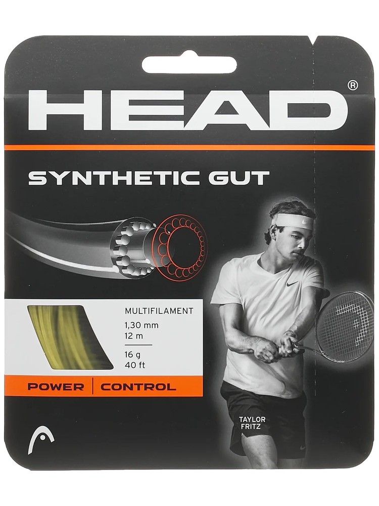 Head Synthetic Gut Tennis String Set-16G Gold