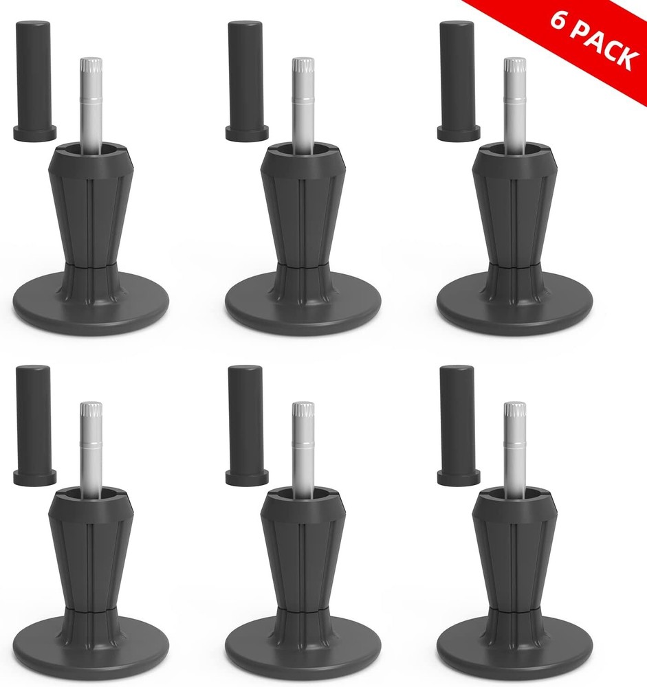 6Pcs Steel Stem Plastic Bed Frame Feet,Sturdy Bed Frame Legs for Replace Wheels
