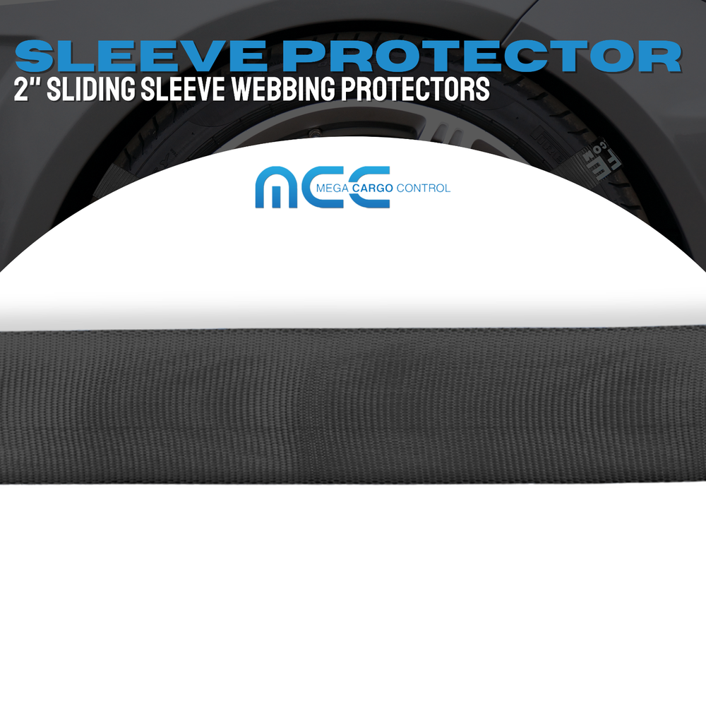 10 Pack 12" Sliding Sleeve Webbing Web Protector for 2" Ratchet Tie Down Strap