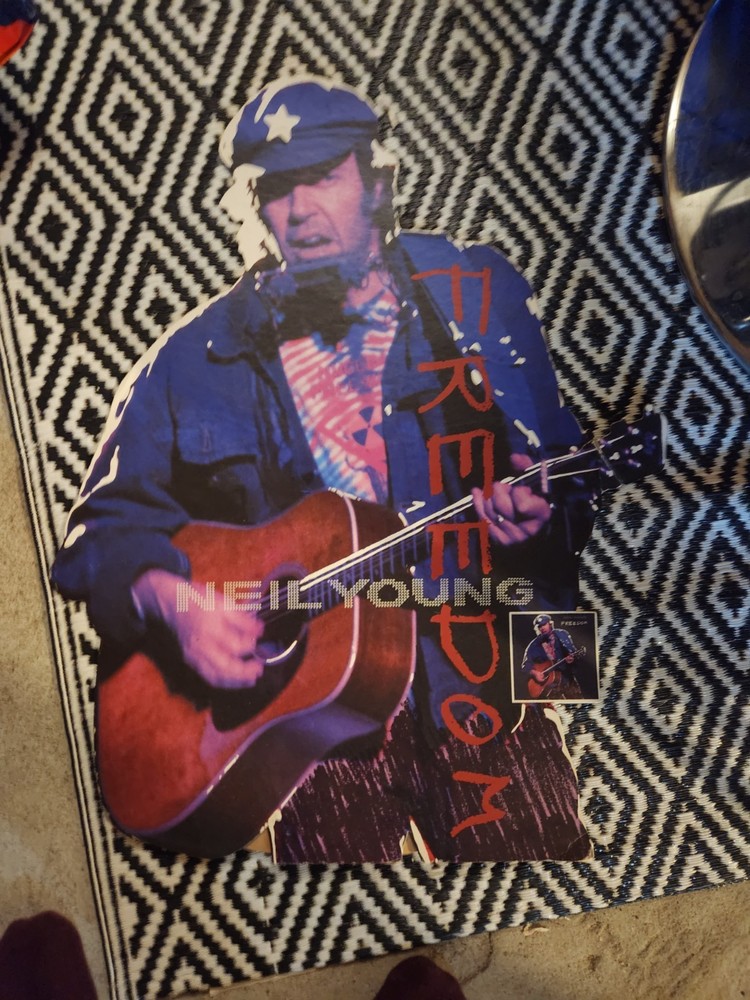 NEIL YOUNG  Freedom STAND UP rare original promotional poster thick cardboard