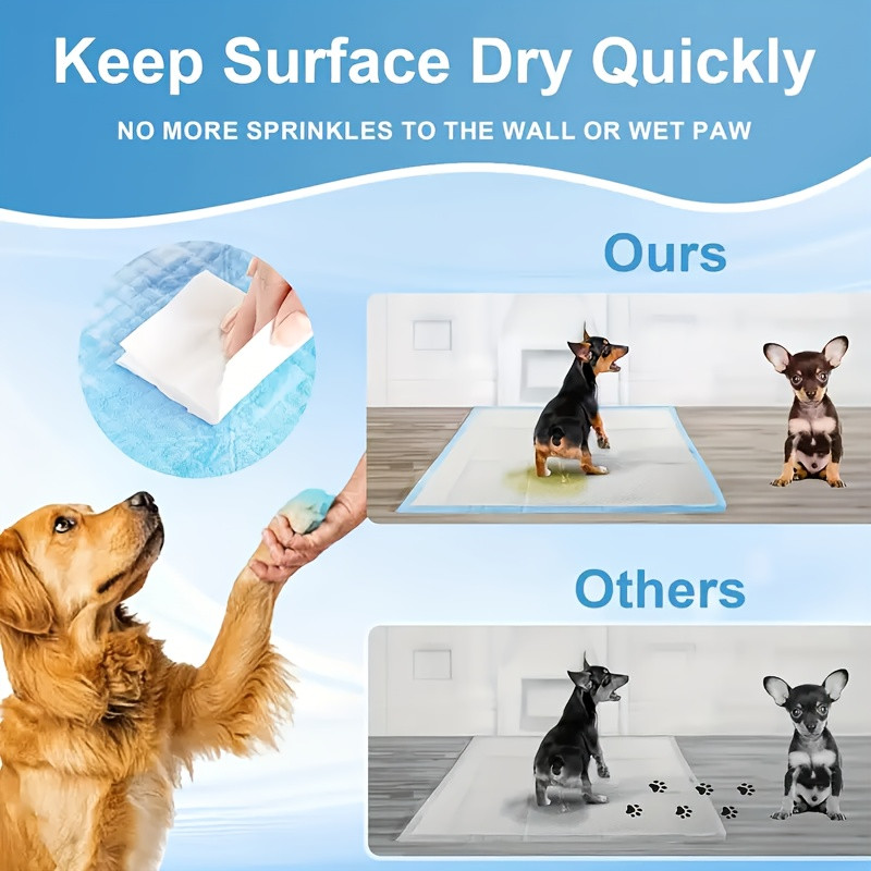 Dog training pee pads, thickened five-layer design, super absorbent, leak-proof