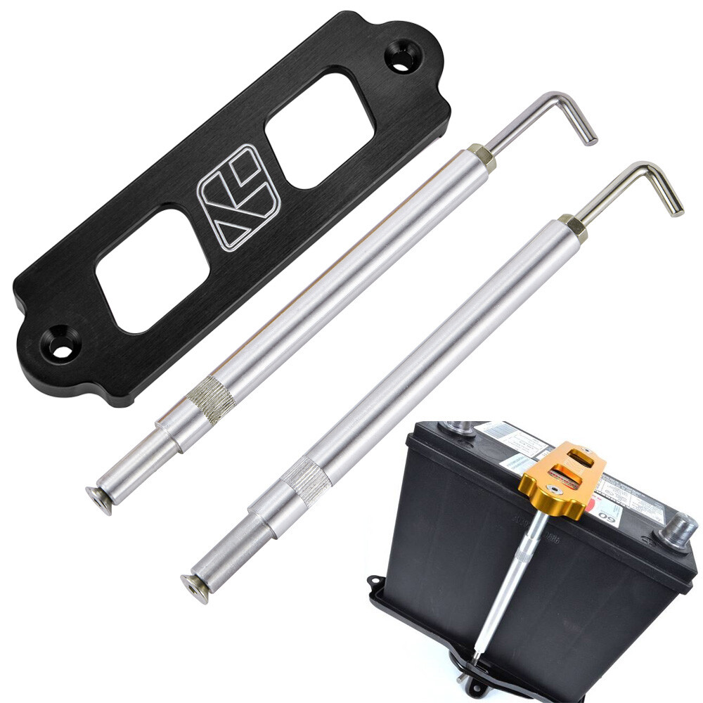 For Honda Civic Integra Battery Tie Down Hold Down Rod With Stainless Tray Hooks