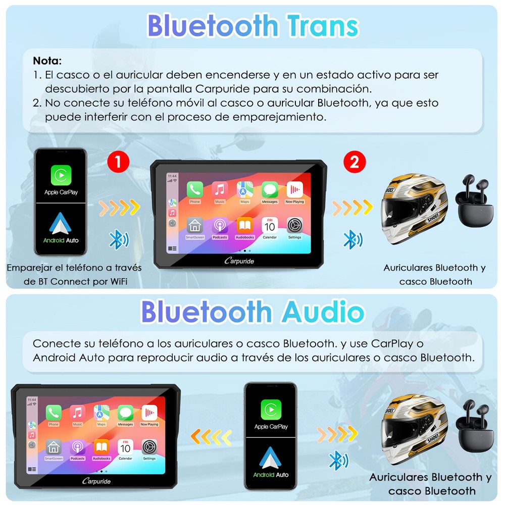 Carpuride W702B Moto Wireless Carplay Android Auto With BMW Navigation Mount