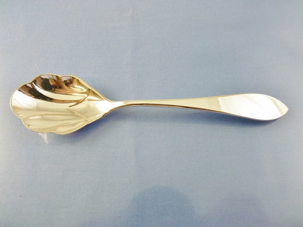unknown TUDOR style SILVER .800 SUGAR SPOON BY POLISH MAKER