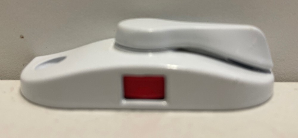 White Sash Lock Double Hung Window Latch Model 2A Red Indicator Replacement