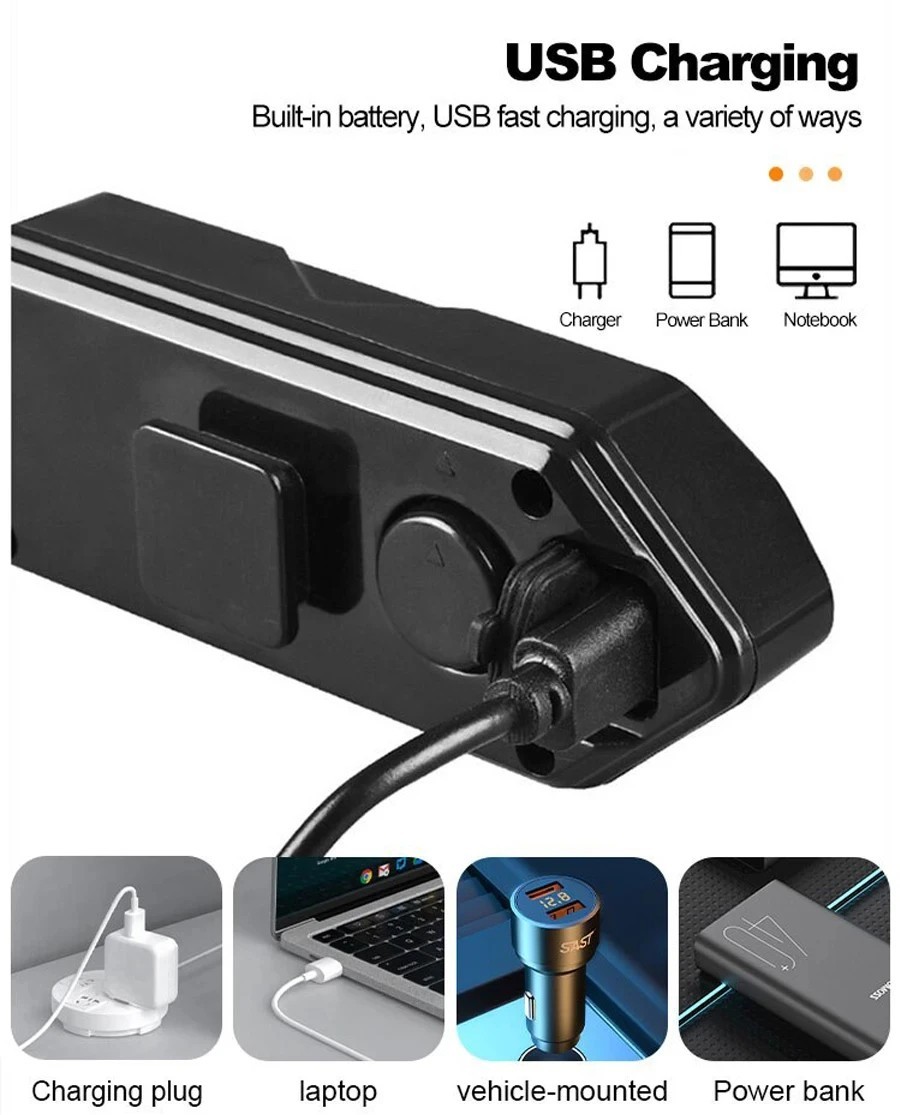 Wireless Bike Turn Signal Tail Light with Remote Control- USB Rechargeable LED