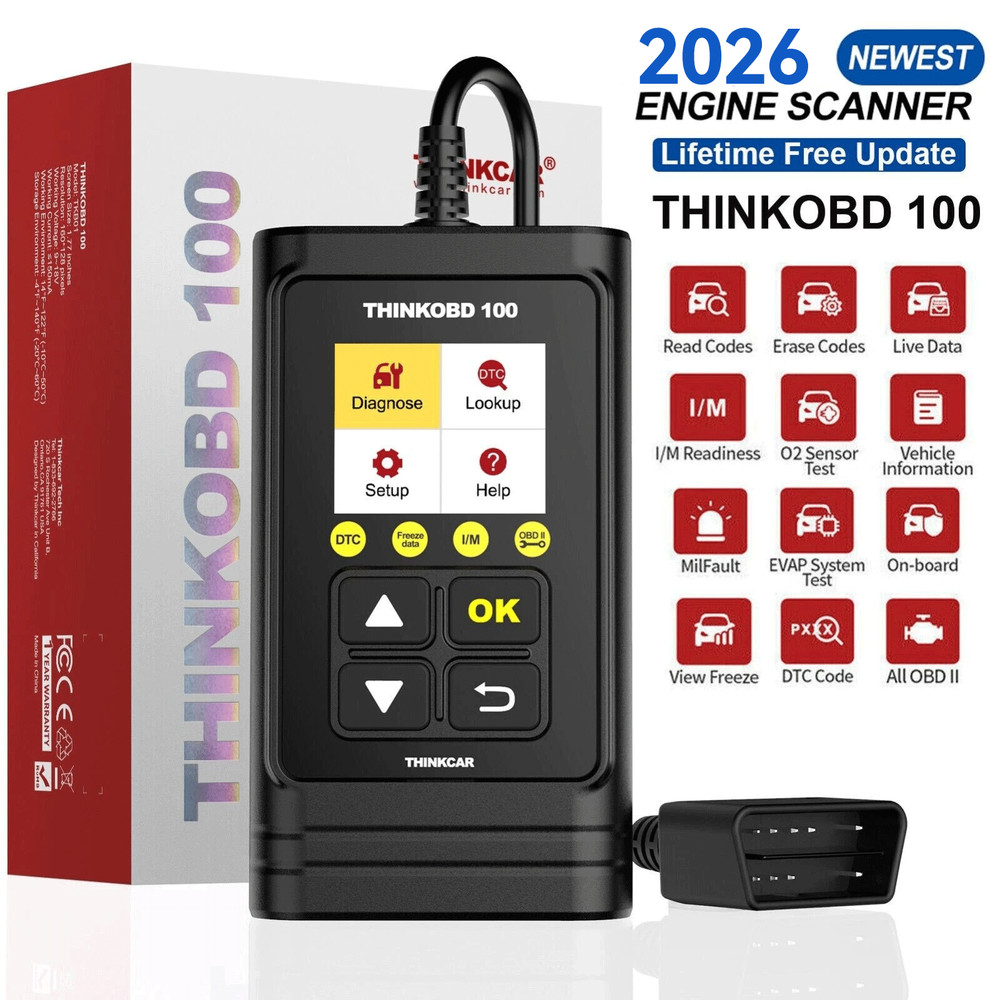 THINKOBD100 OBD Code Reader OBD2 Scanner Check Engine Light Car Diagnostic Tool