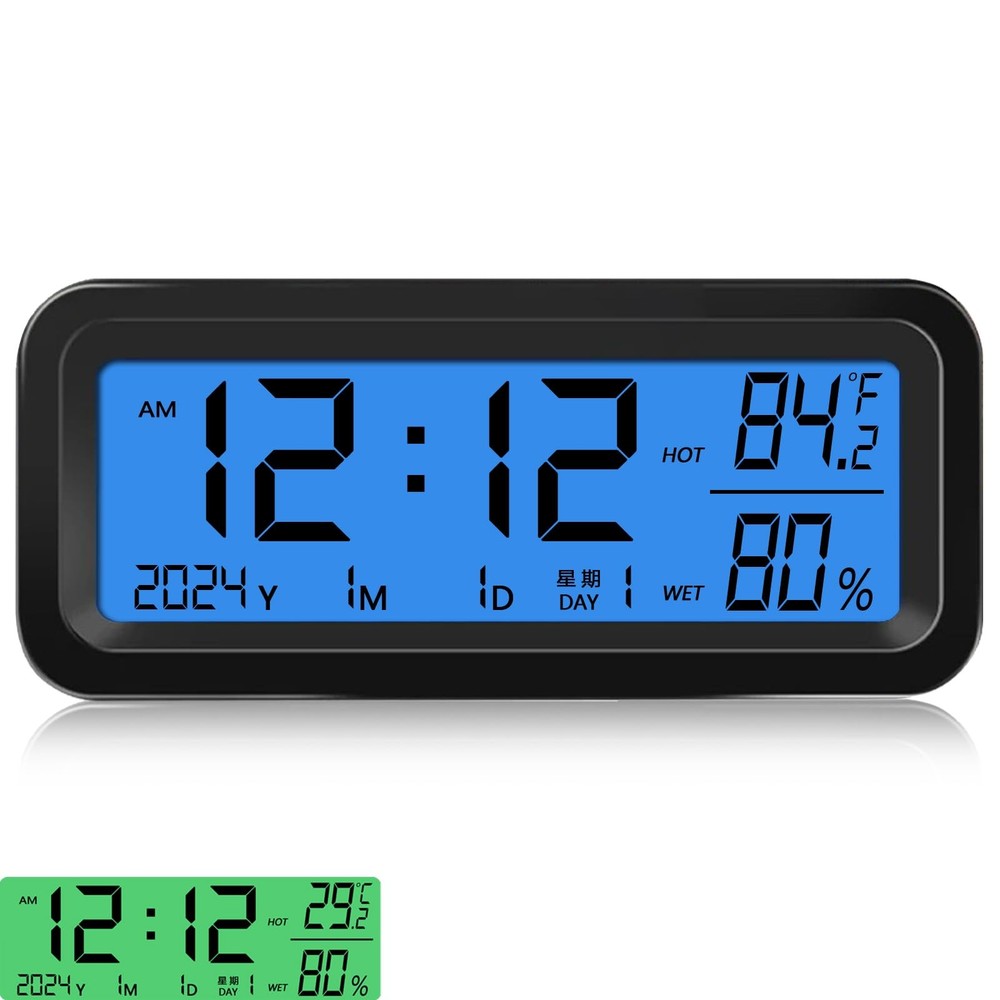 Timloon Car Dashboard Clock with Automatic Backlight at Small, Black