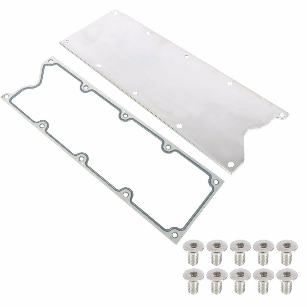 Billet Knock Sensor Delete LSX LS1 For LS Gen 3 VALLEY PAN Cover + GASKET Plate
