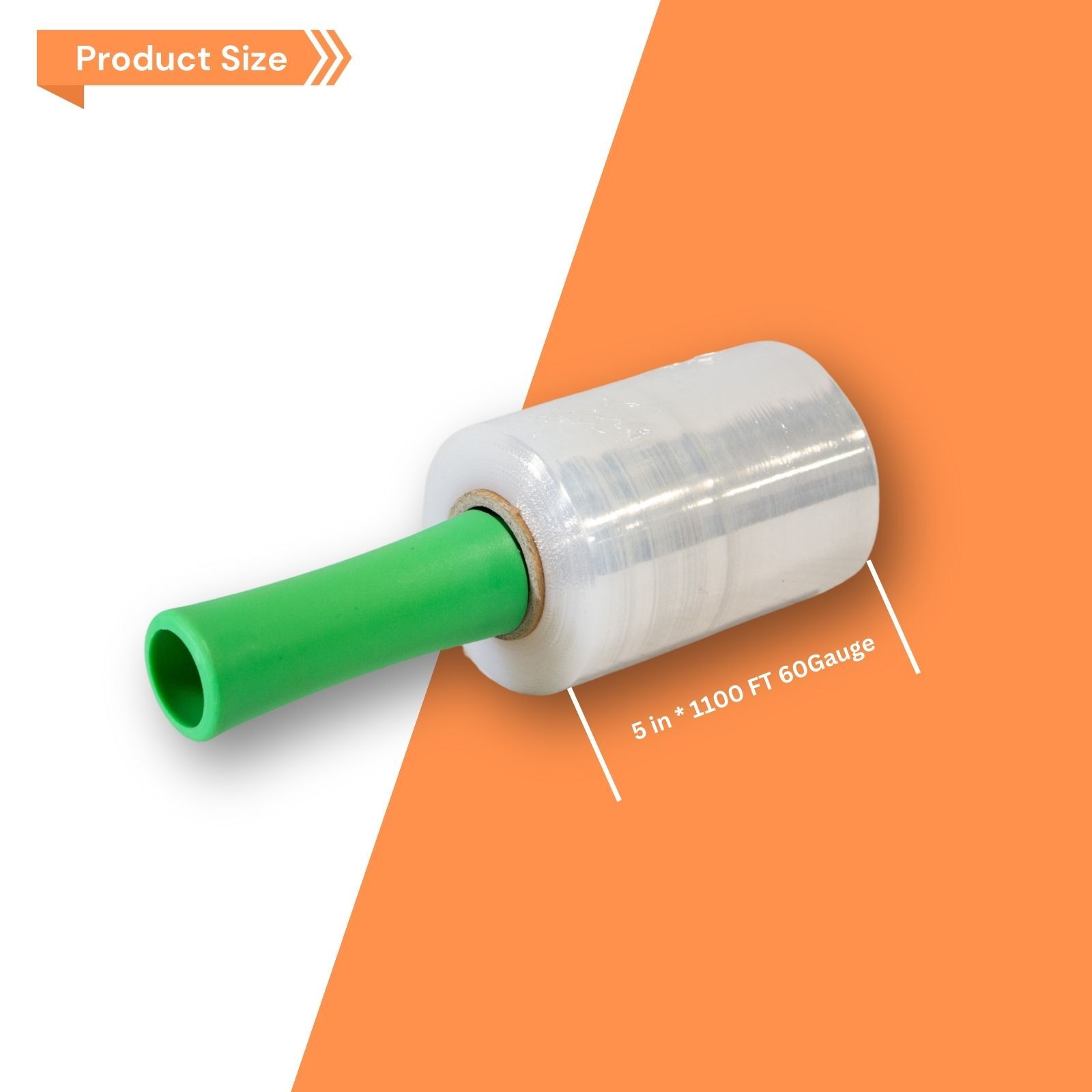 5" in. x 1000FT 60 Gauge 6PC/9PC Rolls Stretch Shrink Film Hand Wrap Core 1"