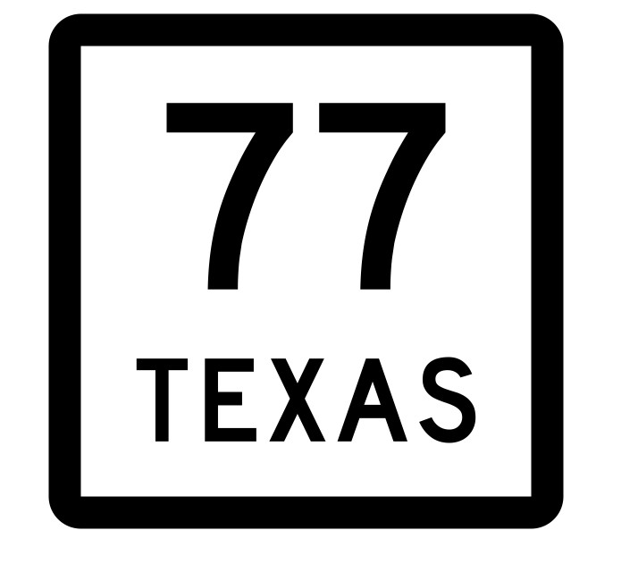 Texas State Highway 77 Sticker Decal