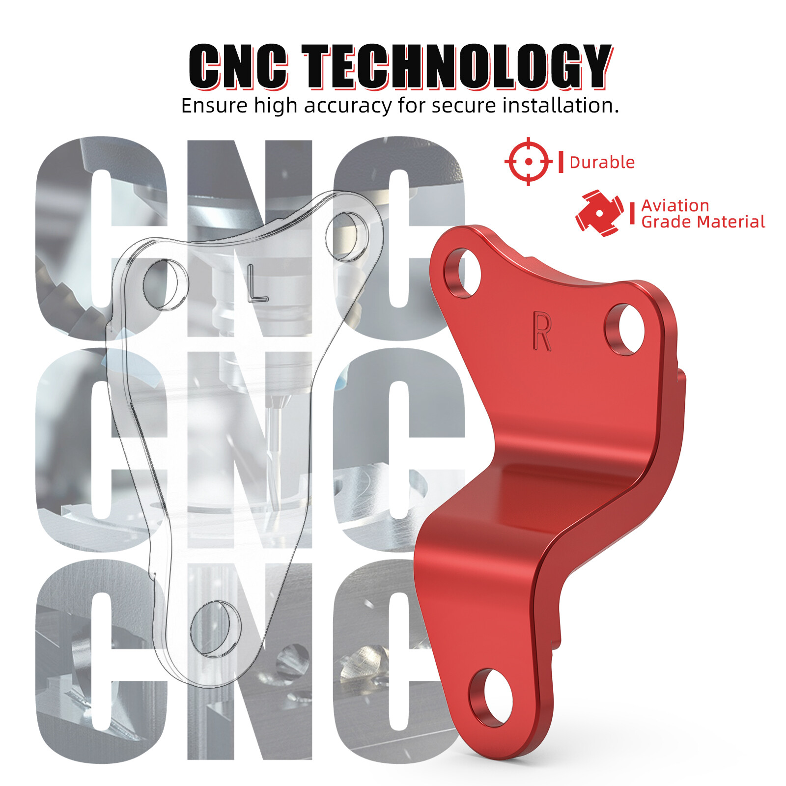 For Honda TRX450ER Electric Start Engine Upper Stay Mount Brackets 2006-2014 Red