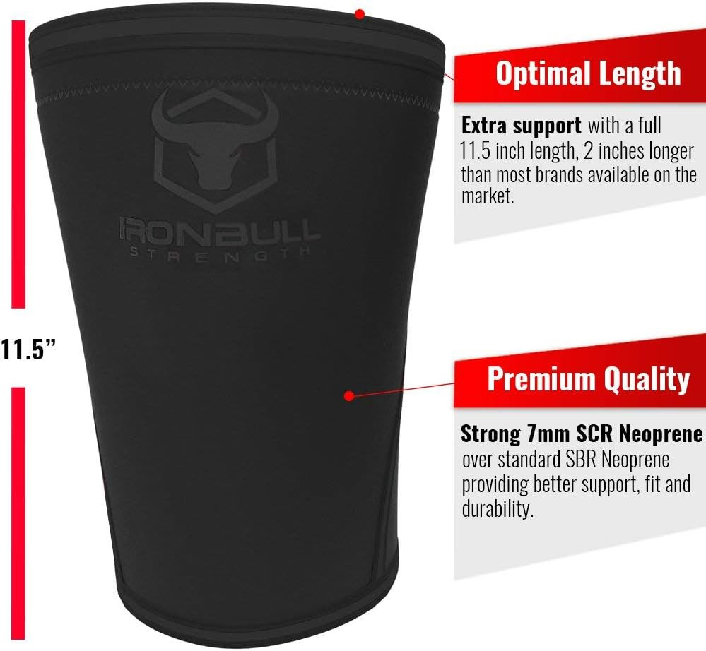 7Mm Knee Sleeves for Weightlifting & Powerlifting - Compression Support Pair