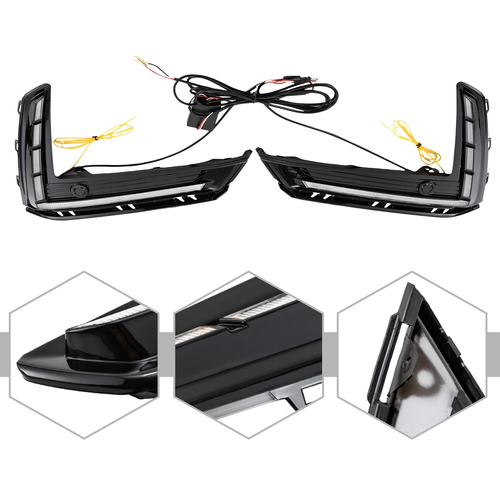 Fog Lamp DRL LED Daytime Running Light For Honda CR-V CRV Clear Lens (A Pair)