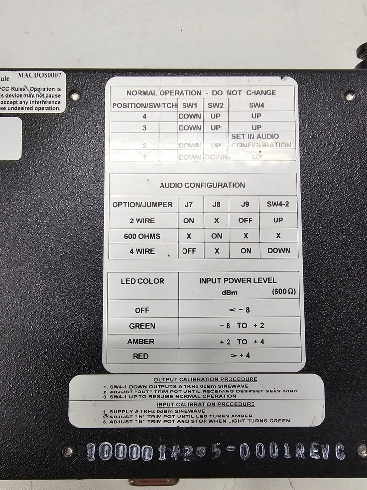 Harris TYCO TRCM-103 Two Way Radio Tone Remote Control Module