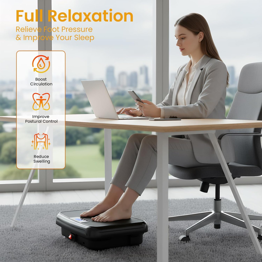 Mini Vibration Plate Exercise Machine, 400Lbs Capacity Full Body Power Shake