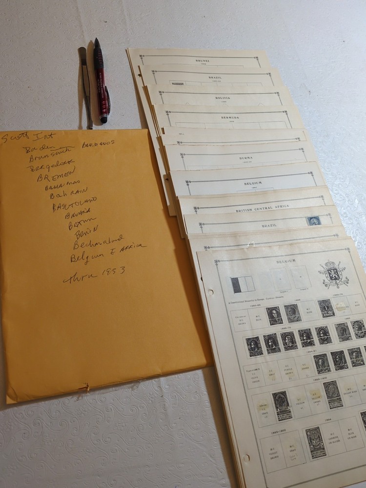 APC Z6443 Scott international pages for B countried thru 1953 used