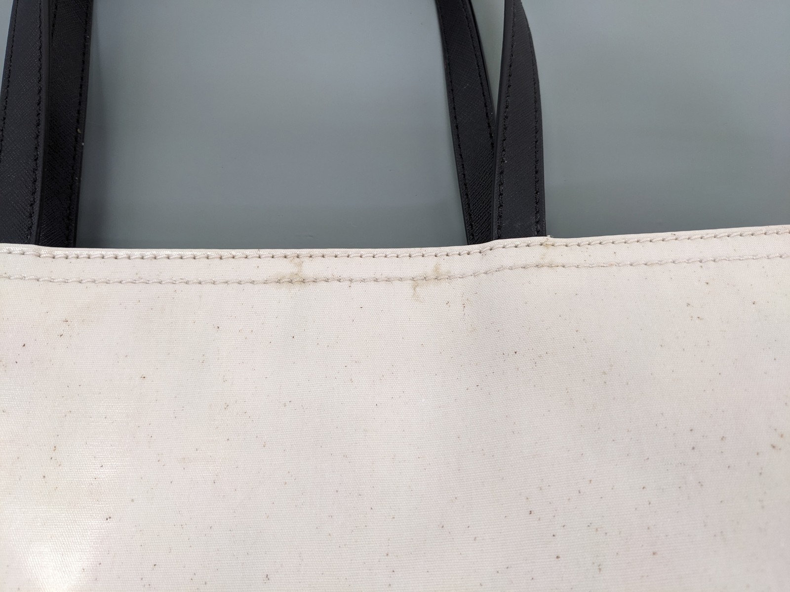 Kate Spade Disney X Minnie Mouse Coated-Canvas Zip-Top Tote Bag, White Used KSNY