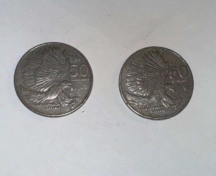 1984 Philippines 50 Sentimos Coin.