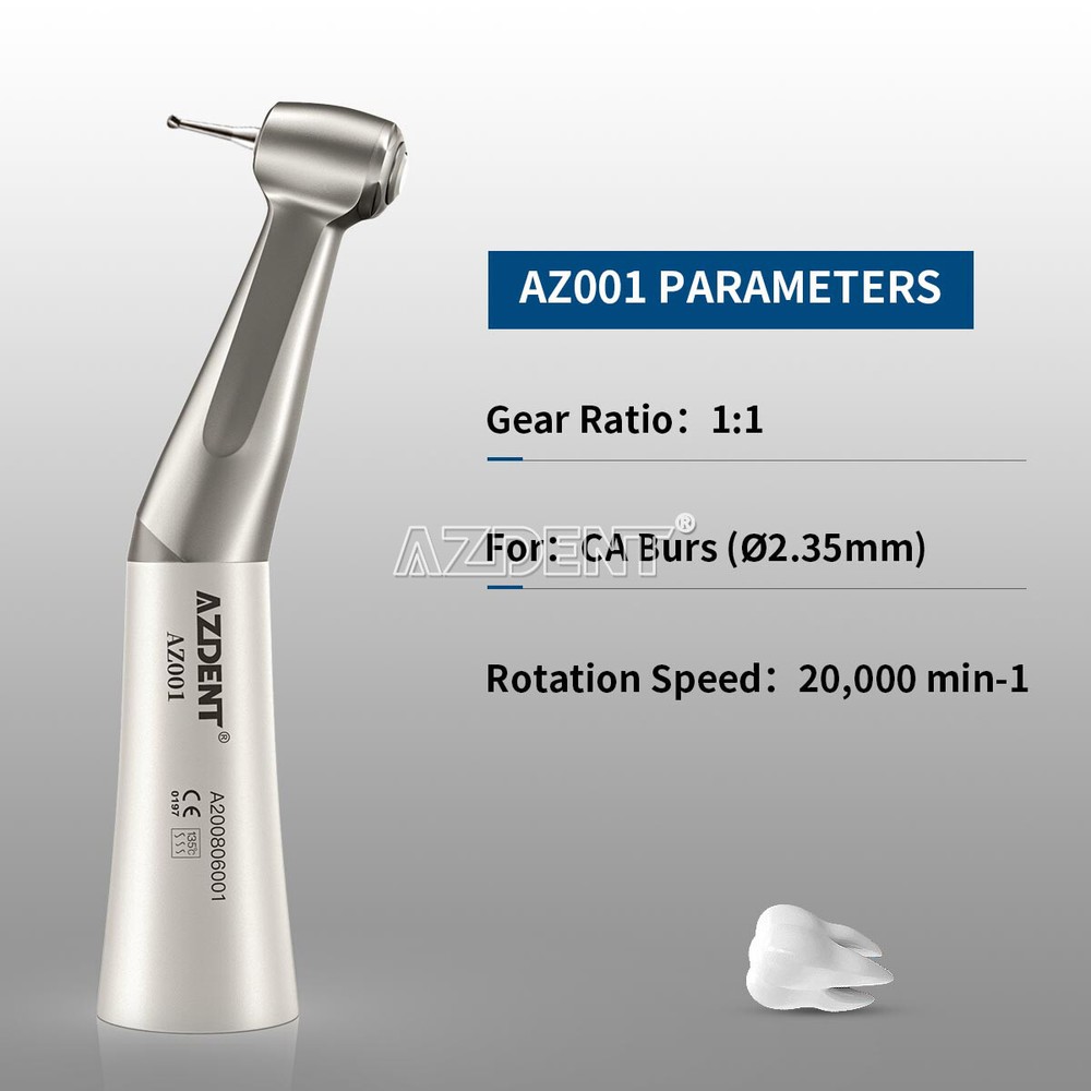NSK Style Dental Low Slow Speed Handpiece Contra Angle Push Button E-Type Attach