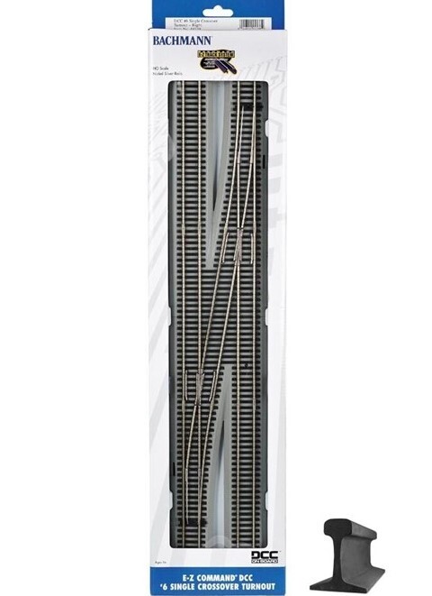 Bachmann E-Z Command® ~ #6 Turnout Switch ~ DCC Crossover Right ~ HO Scale 44138