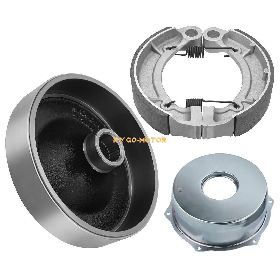 Rear Brake Drum Hub Shoes Cover Kit for Yamaha Bruin 250 350 YFM250 YFM350 04-06