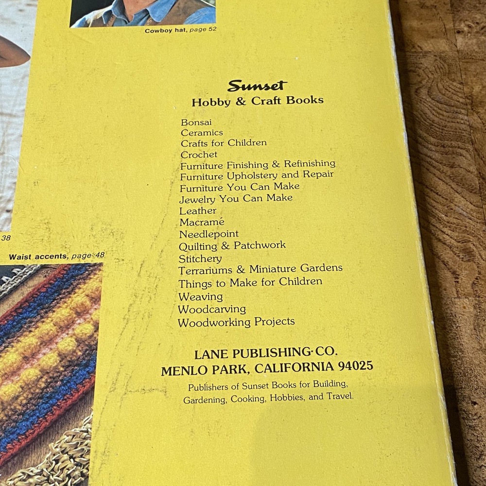 1976 Sunset book crochet techniques & Projects booklet
