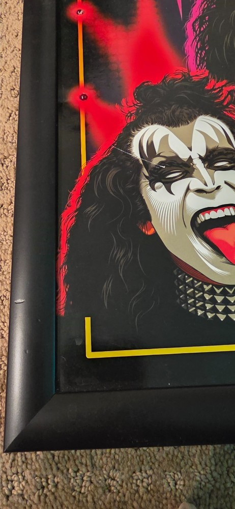 KISS framed LED Lighted Poster/Artwork 2004 Spencer gifts picture