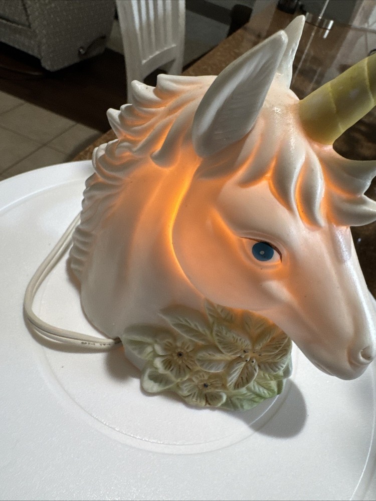 Vintage Ceramic Unicorn Nite Light