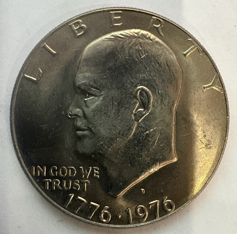 1976 D Eisenhower $1 One Dollar  Type 1 Dollar Bicentennial