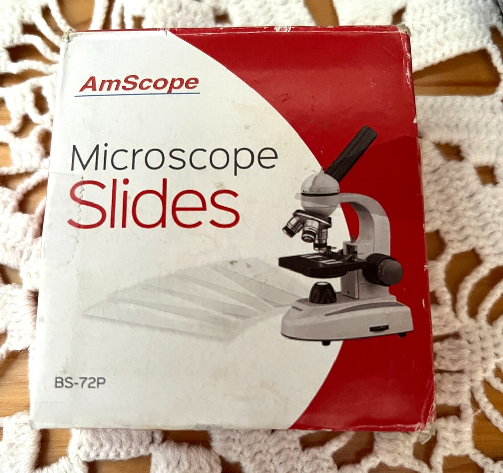 AmScope 71 Pre-Cleaned Microscope Slides Ground Edges-1 x 3 in-Open Box