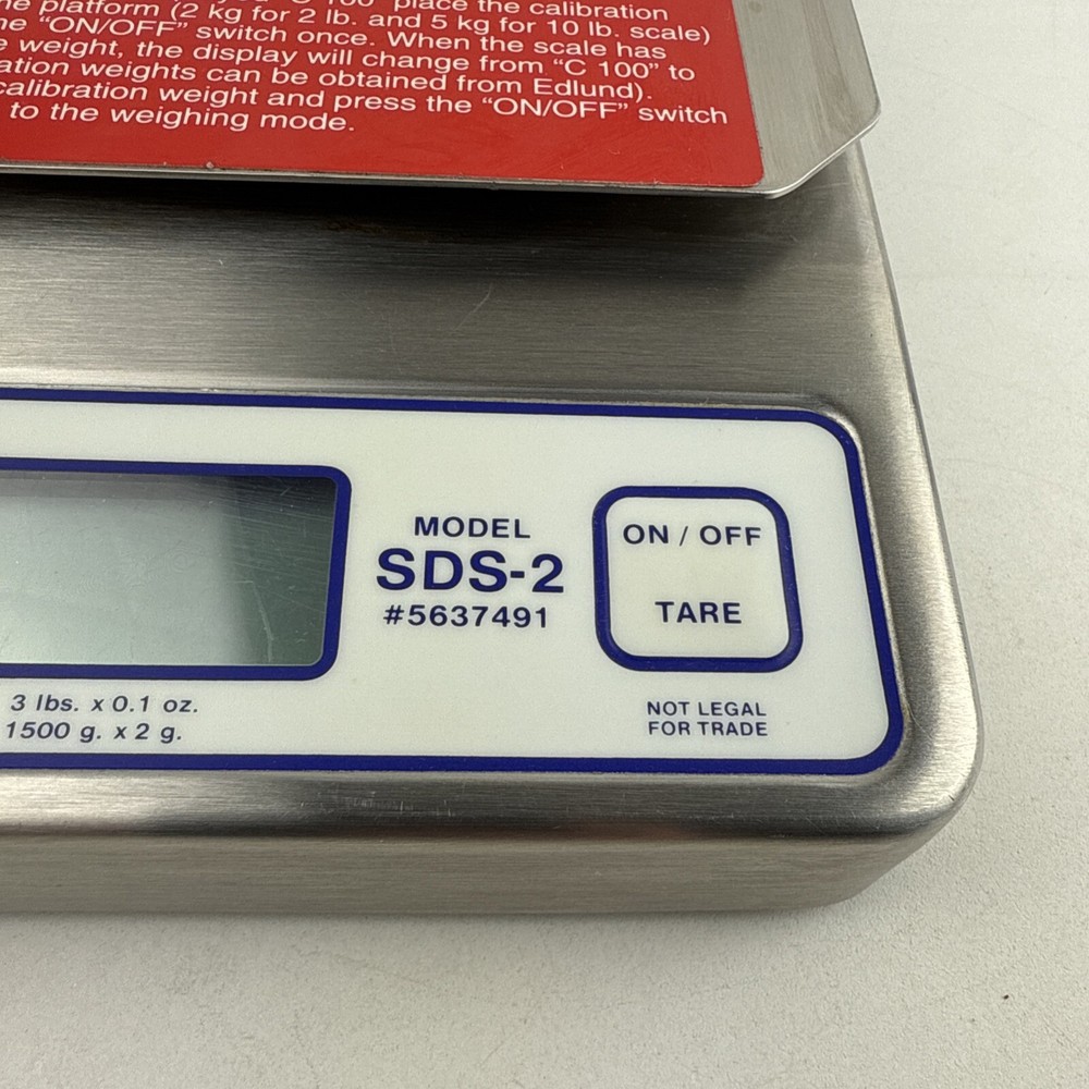 SYSCO Stainless Scale SDS-2 Model 5637491 3 lb Scale WORKING
