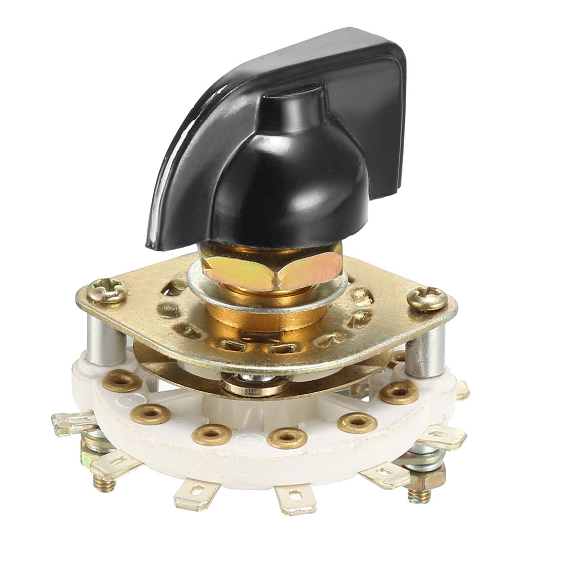 1P6T 1 Pole 6 Position 1-Deck Band Channel Rotary Switch Selector with Knob