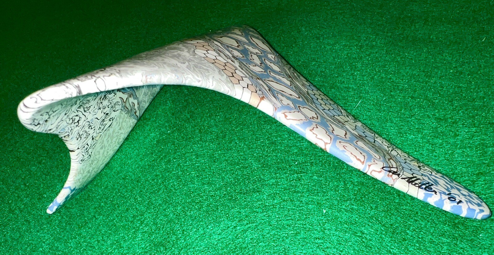 SIGNED Handcrafted NERIKOMI Art Pottery LOU MILLER 2001 Bowl Dish ORIGINAL