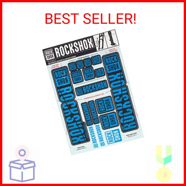 RockShox Fork Decal Kit - 35mm Dual Crown, Blue