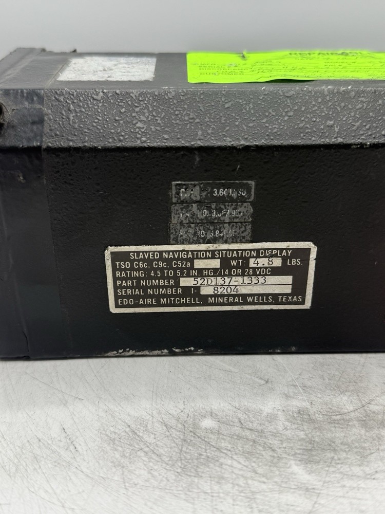 Edo-Aire Horizontal Situation Indicator Navigation Display 52D137-1333