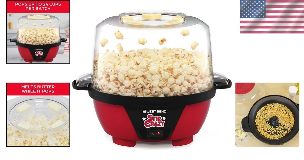 Countertop Popcorn Machine, Heat-Resistant Handles