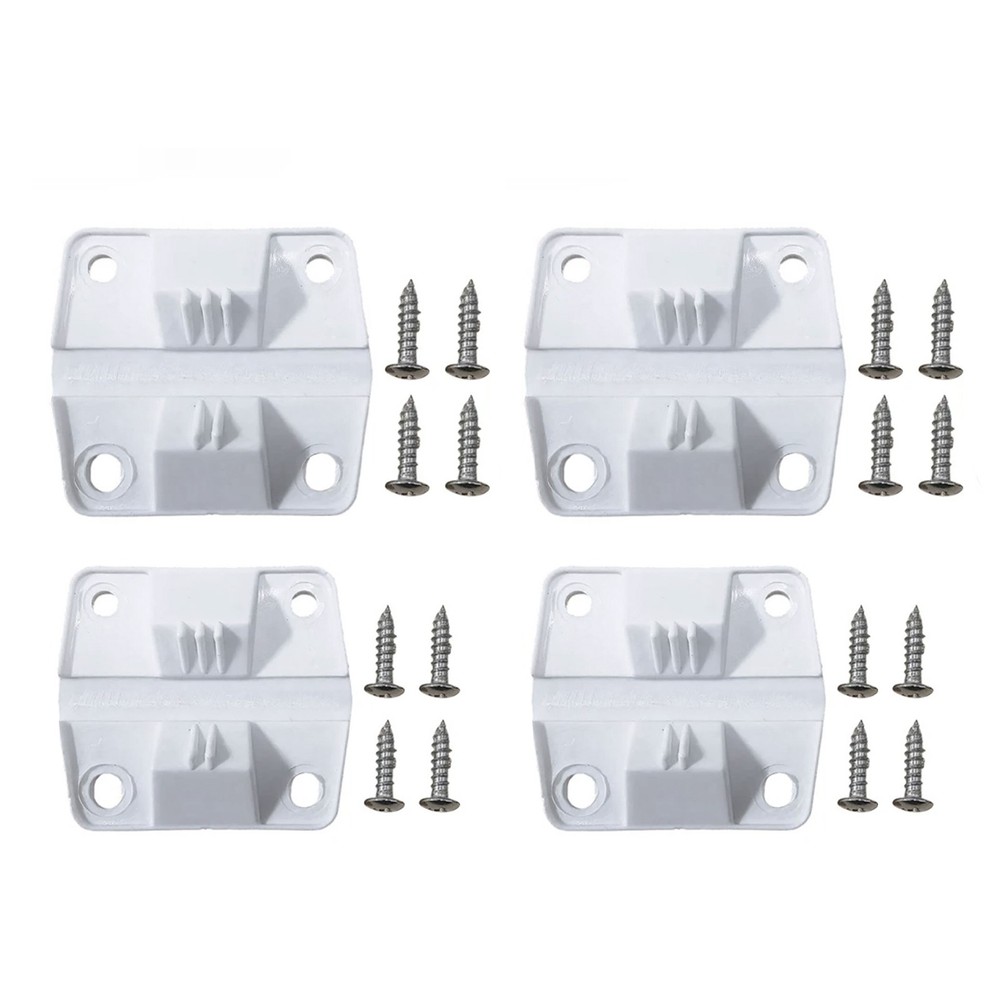 4PC Replacement Cooler Hinges Kit Full Set w/Screws Durable White For Coleman