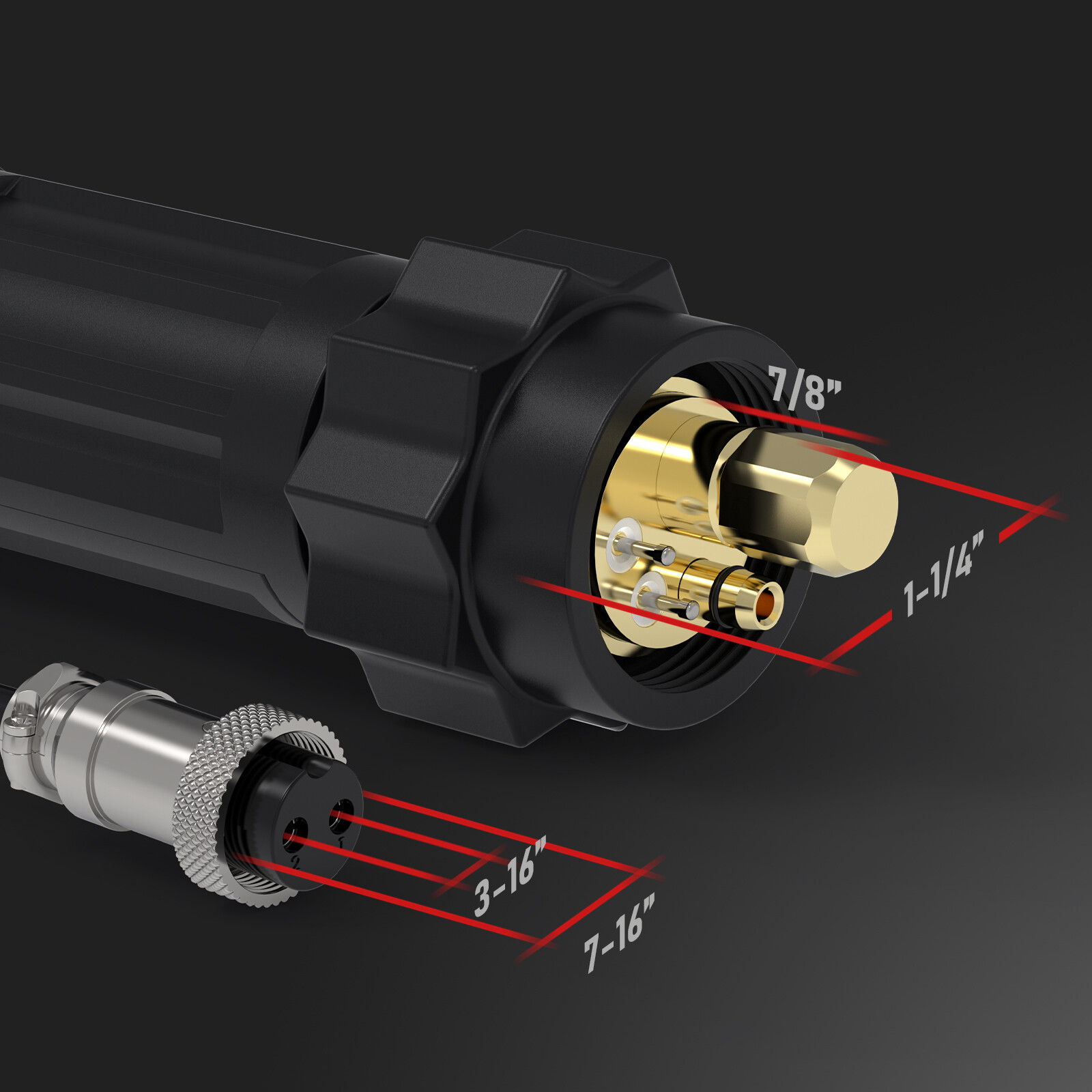 Spool Gun 150A 10ft Euro Connection MIG-205DS (PRO)/MIG-185DS Tweco Torch Head