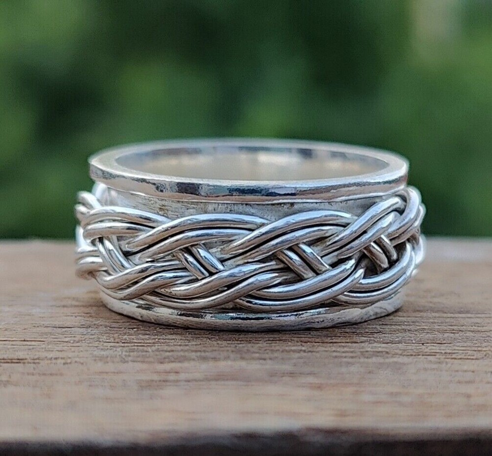Spinner Ring Solid 925 Sterling Silver Band Ring Handmade Ring All Size SSS-6