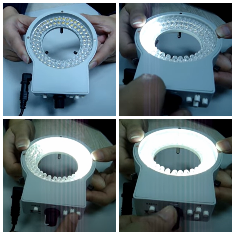 3-year Warranty Free Shipping Built-in Dimmer Adjustable Microscope Ring Light