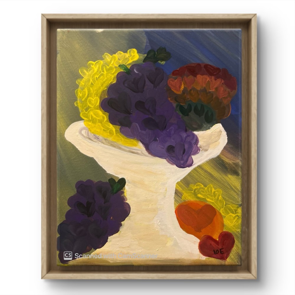 BLESSED#926 11x14 Fruit Hearts Original Abstract Neo Expressionism Modern