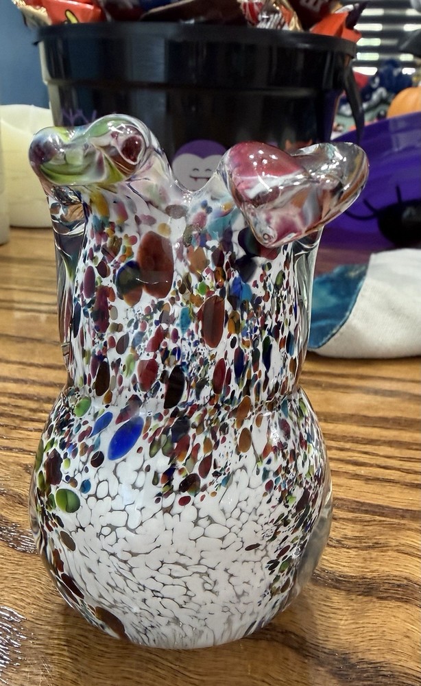Hand Blown Glass Multi. Colored Bunny